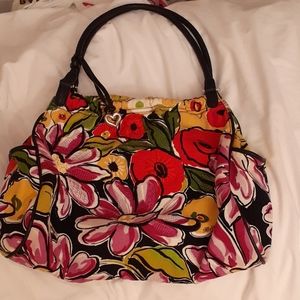 Brighton colorful shoulder  canvas, leather bag.